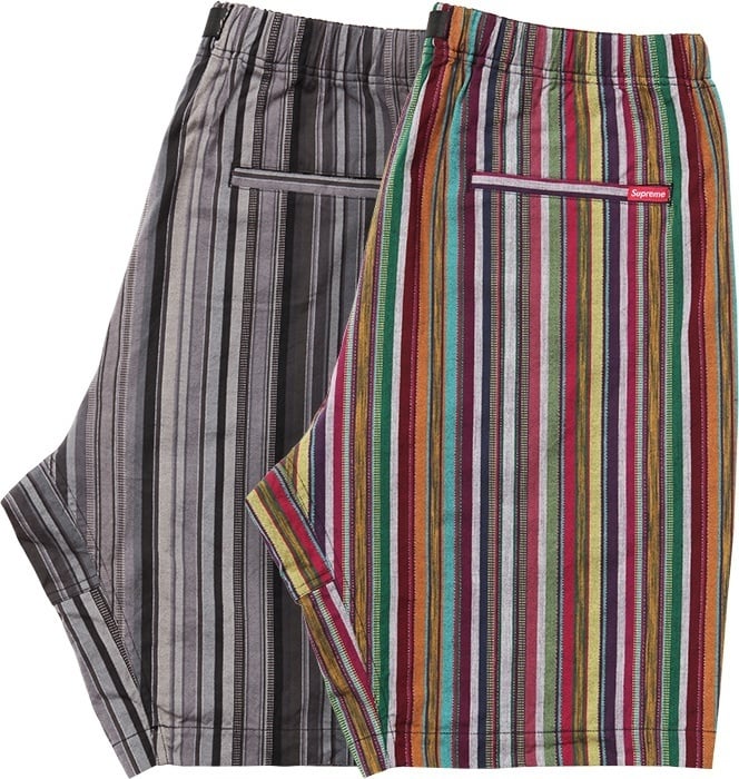 Striped Madras Belted Short